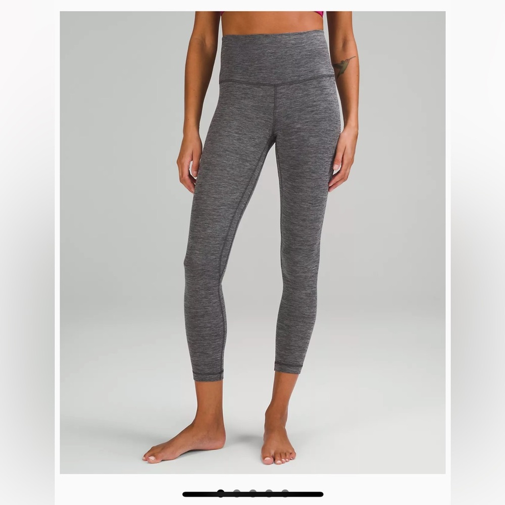 LuluLemon Align Pant 25” Gray Jacquard Size 8